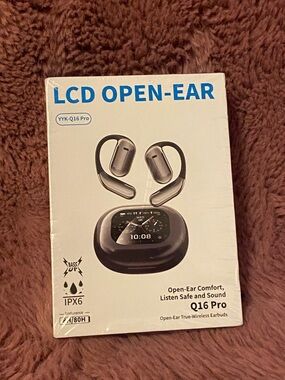 LCD Open-Ear Q16 Pro Open-Ear Earbuds in Black